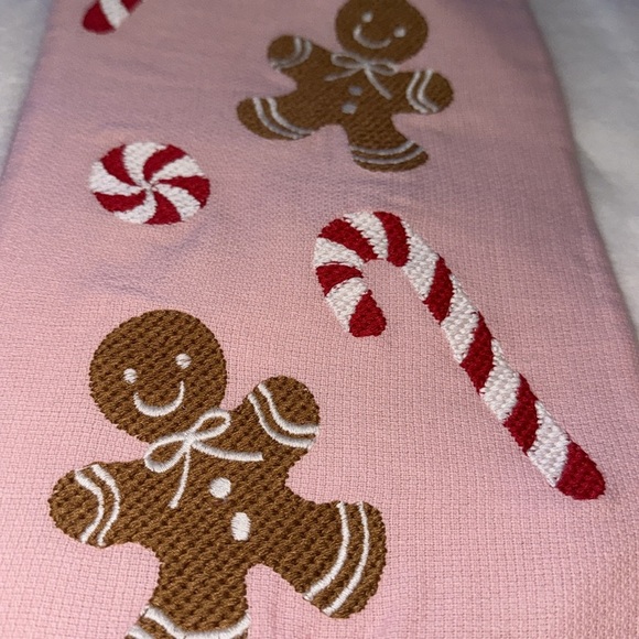 Cupcakes & cashmere Christmas gingerbread man and peppermint candy cane stocking - Picture 3 of 9
